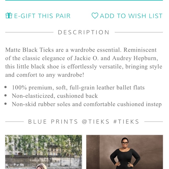 Tieks matte black ballet flats - Picture 2 of 7